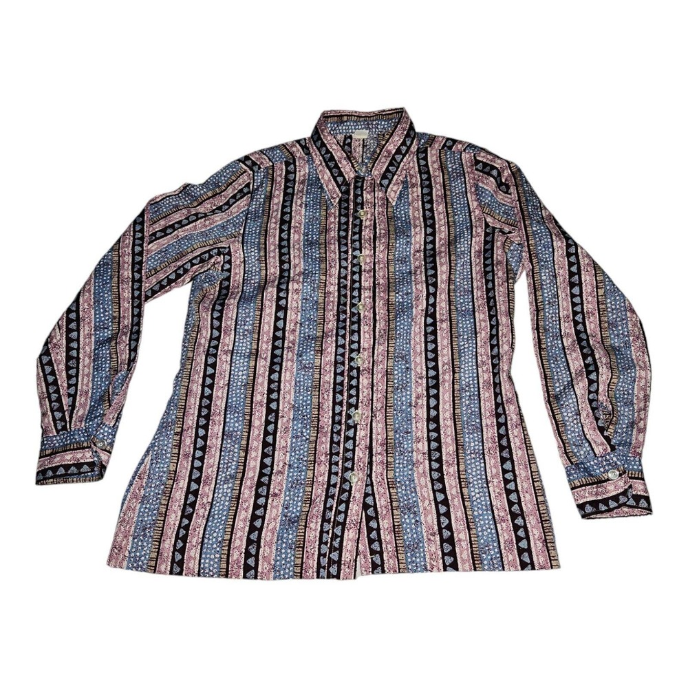 Vintage Wrangler Button Up Shirt Size 15/16 Women's Long Sleeve Wester Cowgirl